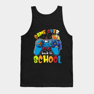 Back to School Funny Game Over Teacher Student Controller Tank Top